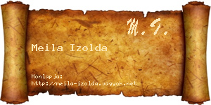 Meila Izolda névjegykártya